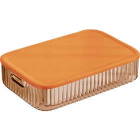 caja de almacenamiento con tapa naranja 8cm