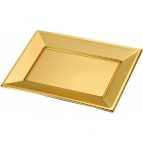 bandeja rectangular 33x225cm x 2uds tamaño dorado