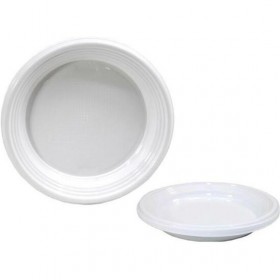 plato plastico hondo redondo 205cm blanco x 12 reutilizable